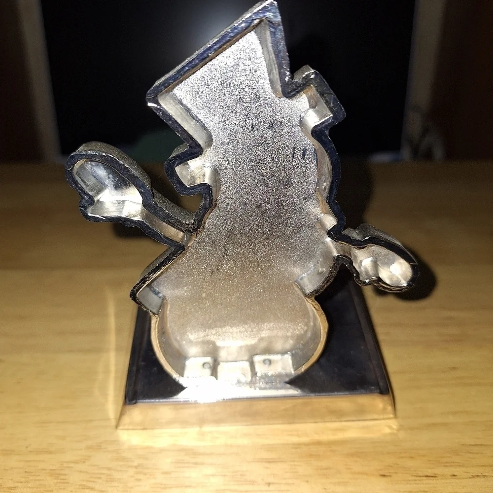 An unbranded Penguin Stocking Holder    It's base is 4